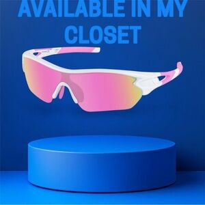 NWOT- Beacool Pink/White Sunglasses For Men/Women/Youth